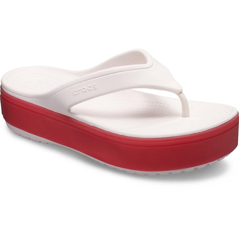 红色松糕鞋 crocs卡洛驰女拖鞋人字拖红色松糕底中跟夏季时尚正品205681_推荐淘宝好看的红色松糕鞋