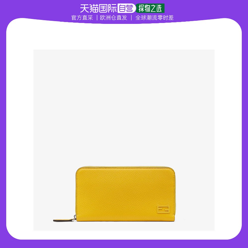 黄色钱包 欧洲直邮预售两周Fendi 黄色皮革钱包_推荐淘宝好看的黄色钱包