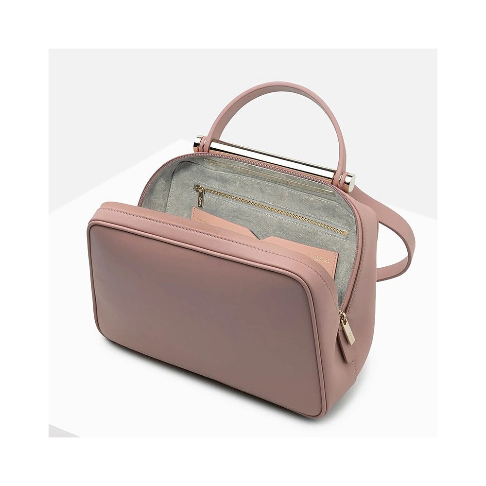 粉红色手提包 欧洲直邮VALEXTRA FLUTE系列中号粉红色小牛皮手提单肩包_推荐淘宝好看的粉红色手提包