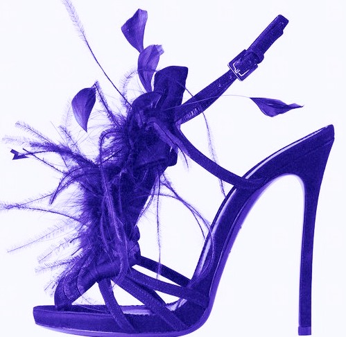 紫色凉鞋 女鞋凉鞋鸟毛鞋羽毛鞋 走秀舞台鞋夜店鞋蓝色紫色黑色11厘米跟_推荐淘宝好看的紫色凉鞋