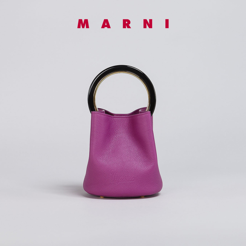 紫色水桶包 MARNI2022年新款早春系列女士Pannier紫色手提水桶包_推荐淘宝好看的紫色水桶包