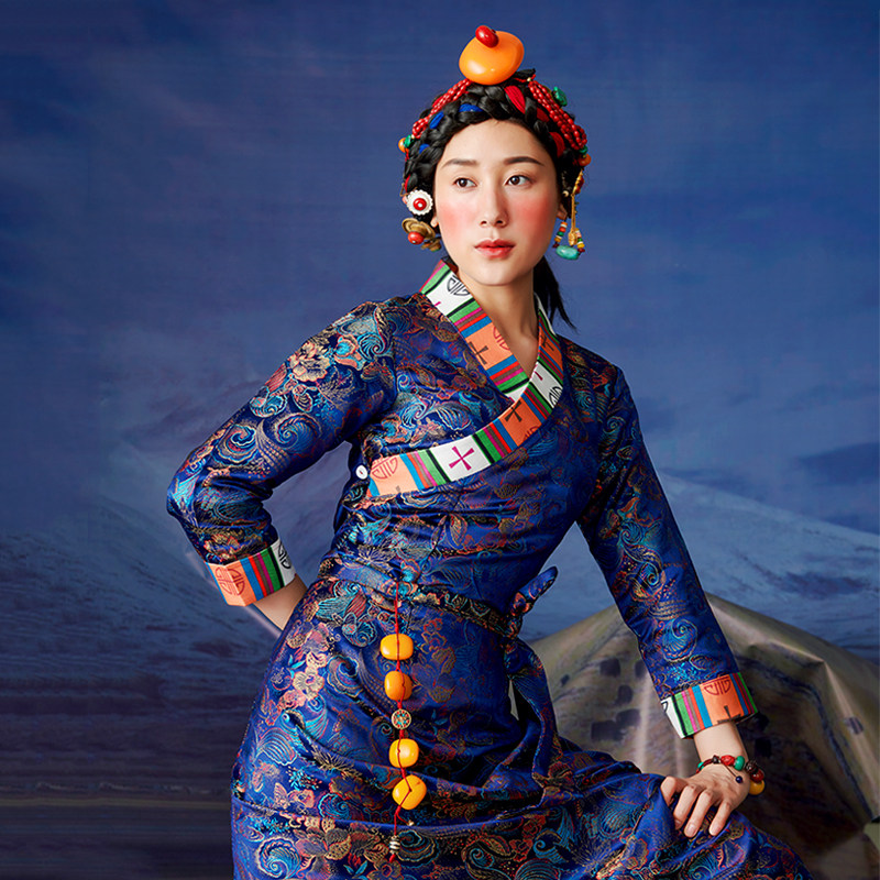 服装 不可思议的美,  西藏服装女 红蓝藏族拉萨臧装 藏式卓玛 民族风