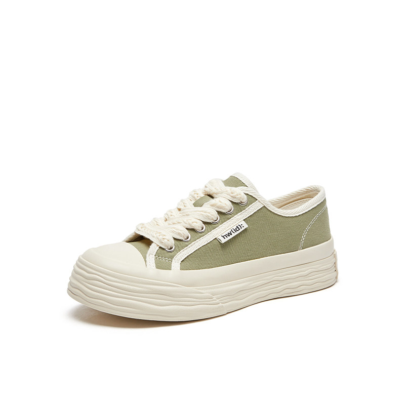 Hotwind Women's Canvas Shoes Color Block Casual Lace-Up H14w3506