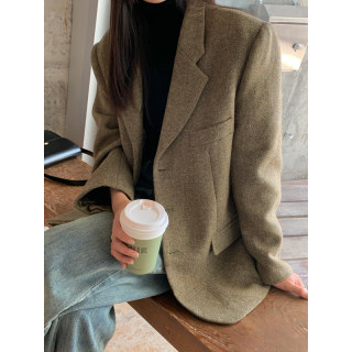 HaloLuu Korean woolen blazer is high-end HaloLuu Korean woolen blazer is high-end