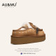 AUMU's new fashionable thick-soled Mary Jane Love plus fleece cotton shoes 2025 winter lazy one-foot warm wool mops AUMU's new fashionable thick-soled Mary Jane Love plus fleece cotton shoes 2025 winter lazy one-foot warm wool mops