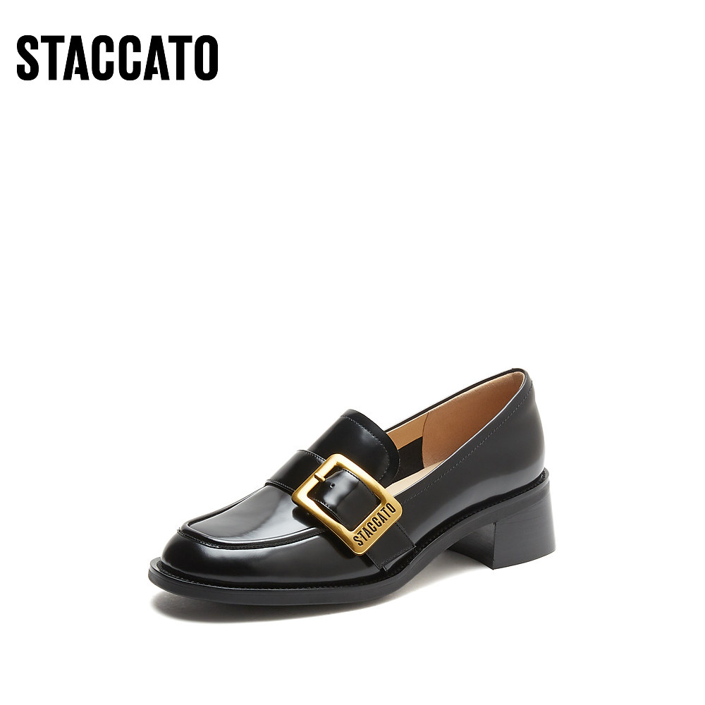 Staccato Women's Loafers British Style Leather Shoes Y3720aa3