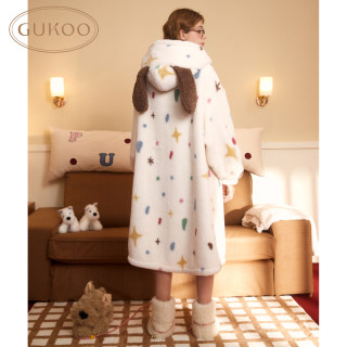 Gukoo/Guokke winter women's nightgown Gukoo/Guokke winter women's nightgown