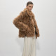 DukeCat/imported fox fur coat for women, temperament leopard print horn buckle warm fur coat DukeCat/imported fox fur coat for women, temperament leopard print horn buckle warm fur coat