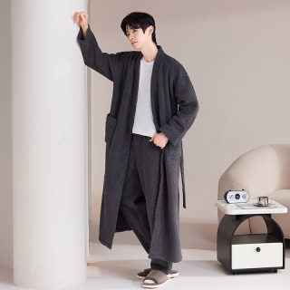 Pajamas for men, autumn and winter coral velvet pajamas, bathrobes, home clothes, thickened velvet, couple's long style, warm in winter Pajamas for men, autumn and winter coral velvet pajamas, bathrobes, home clothes, thickened velvet, couple's long style, warm in winter