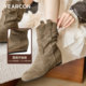 Yierkan women's shoes 2025 winter mid-calf retro casual western cowboy boots thick heel single boots Maillard pile boots Yierkan women's shoes 2025 winter mid-calf retro casual western cowboy boots thick heel single boots Maillard pile boots