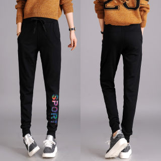 Autumn and winter women's leg-tie casual slimming sports pants pure cotton Autumn and winter women's leg-tie casual slimming sports pants pure cotton