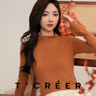 TCREER early autumn round neck long sleeve knitted slim body suit for women TCREER early autumn round neck long sleeve knitted slim body suit for women