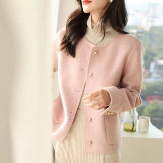 Double-sided cashmere coat short Korean style small style Double-sided cashmere coat short Korean style small style