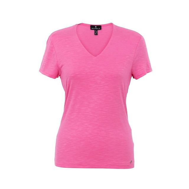 Self-operated marble pink double layer V-neck top American outlet straight hair 
Self-operated marble pink double layer V-neck top American outlet straight hair