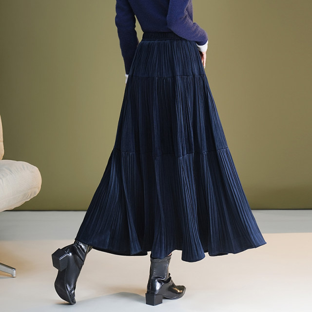 La Chapelle Trendy Velvet Swing Skirt Women's 2025 Autumn and Winter New High Waist Fashion A-Line Skirt Umbrella Skirt La Chapelle Trendy Velvet Swing Skirt Women's 2025 Autumn and Winter New High Waist Fashion A-Line Skirt Umbrella Skirt
