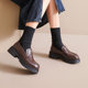 Dadong 2025 autumn new women's singles shoes British style versatile round-toe loafers fashionable thick-soled leather shoes Dadong 2025 autumn new women's singles shoes British style versatile round-toe loafers fashionable thick-soled leather shoes