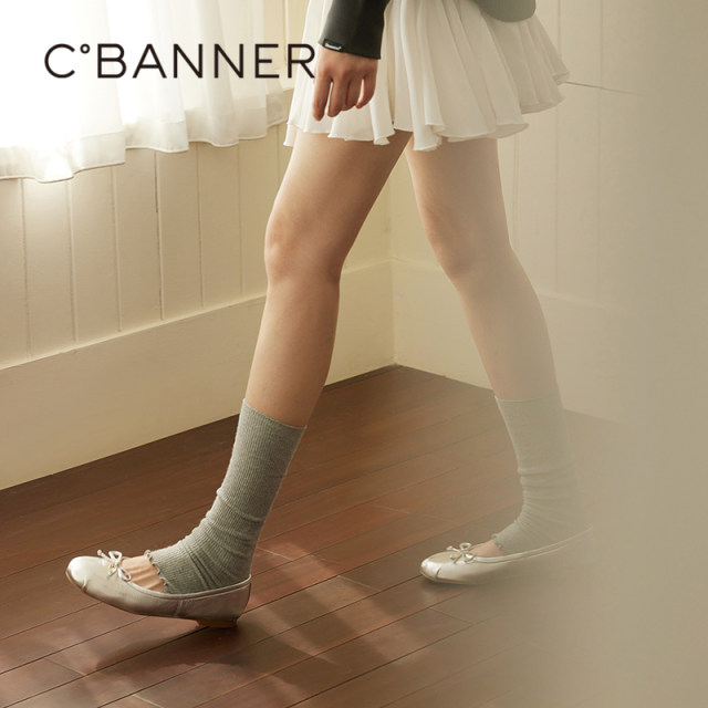 Qianbaidu sheepskin flat ballet shoes for women 25 new style bow small fragrant evening shoes Qianbaidu sheepskin flat ballet shoes for women 25 new style bow small fragrant evening shoes