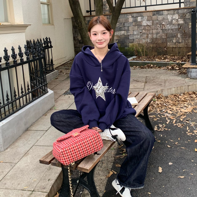 Where is the orange tree American printed hooded sweatshirt for women in autumn casual style loose slim versatile pullover hoodie Where is the orange tree American printed hooded sweatshirt for women in autumn casual style loose slim versatile pullover hoodie