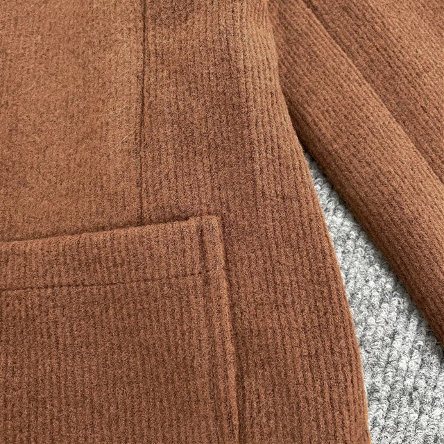 E6021 autumn new women's clothing, literary temperament, solid color imitation wool jacket, thin pit strips, no button commuter suit E6021 autumn new women's clothing, literary temperament, solid color imitation wool jacket, thin pit strips, no button commuter suit