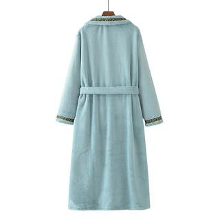 Extra thick and long warm flannel bathrobe and nightgown for couple Extra thick and long warm flannel bathrobe and nightgown for couple