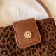 Nanfeng Chio2nd Frosted Leather Leopard Bucket Bag Retro Commuting Versatile Shoulder Bag Women's Crossbody Small Bag Nanfeng Chio2nd Frosted Leather Leopard Bucket Bag Retro Commuting Versatile Shoulder Bag Women's Crossbody Small Bag