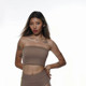 IAMYOYO versatile anti-falling tube top 360-degree package earth-tone high-elastic sports dance base with chest pad IAMYOYO versatile anti-falling tube top 360-degree package earth-tone high-elastic sports dance base with chest pad