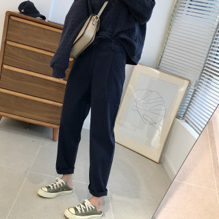 Loose high waist casual loose Harun trousers female
 Loose high waist casual loose Harun trousers female