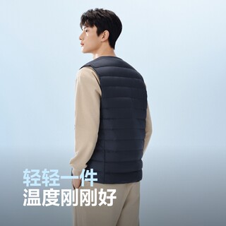 Bosideng layered short V-neck lined down vest Bosideng layered short V-neck lined down vest