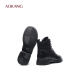 Aokang Women's Shoes Autumn and Winter Warm Women's Boots Thick Soled British Style Martin Boots Genuine Leather and Velvet Thickened Short Boots L Aokang Women's Shoes Autumn and Winter Warm Women's Boots Thick Soled British Style Martin Boots Genuine Leather and Velvet Thickened Short Boots L
