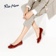 Reemoor Ruimu egg roll shoes female red light -mouth flat shoes soft sole shoe ballet single shoes single shoes scoop shoes women's shoes
 Reemoor Ruimu egg roll shoes female red light -mouth flat shoes soft sole shoe ballet single shoes single shoes scoop shoes women's shoes