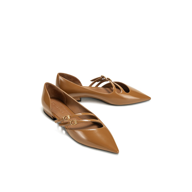 LUNA women's shoes new autumn shoes black double-striped Mary Jane French flats LUNA women's shoes new autumn shoes black double-striped Mary Jane French flats