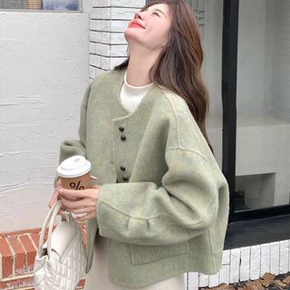 Double-sided cashmere coat short 2025 new model 
Double-sided cashmere coat short 2025 new model