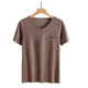 DeRong heated short-sleeved T-shirt men's V-neck plus velvet thickening autumn and winter seamless large size underwear loose bottoming shirt DeRong heated short-sleeved T-shirt men's V-neck plus velvet thickening autumn and winter seamless large size underwear loose bottoming shirt