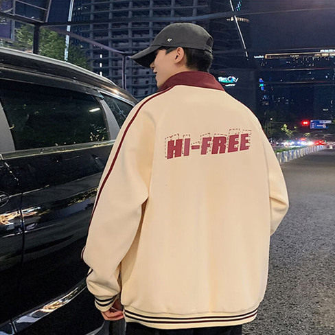 Large size men's lapel jacket men's spring and autumn 2025 new plus fat and enlarged trendy American splicing trendy brand jacket Large size men's lapel jacket men's spring and autumn 2025 new plus fat and enlarged trendy American splicing trendy brand jacket