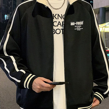 Large size men's lapel jacket men's spring and autumn 2025 new plus fat and enlarged trendy American splicing trendy brand jacket Large size men's lapel jacket men's spring and autumn 2025 new plus fat and enlarged trendy American splicing trendy brand jacket