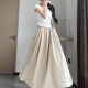 La Chapelle skirt for women 2025 new summer high waist A-line slim umbrella skirt pleated long skirt Yamamoto skirt J La Chapelle skirt for women 2025 new summer high waist A-line slim umbrella skirt pleated long skirt Yamamoto skirt J