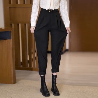 Miao Zhen high waist nine-point loose harem trousers for women Miao Zhen high waist nine-point loose harem trousers for women