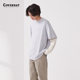 covernat Korean trendy brand men's and women's T-shirt double layer color matching pure cotton comfortable long-sleeved top round neck loose covernat Korean trendy brand men's and women's T-shirt double layer color matching pure cotton comfortable long-sleeved top round neck loose