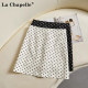 La Chapelle white polka dot short skirt for women 2025 summer high waist slim small A-line hip skirt 
La Chapelle white polka dot short skirt for women 2025 summer high waist slim small A-line hip skirt