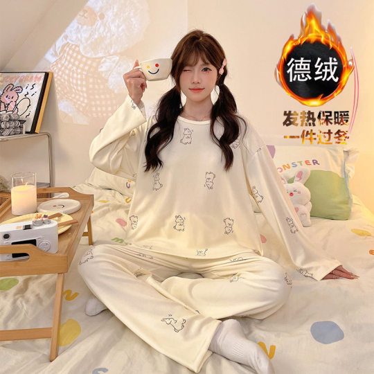 Autumn and winter padded pajamas for men and women 2025 cloud cotton long-sleeved trousers cardigan Korean style home wear set fn4 
Autumn and winter padded pajamas for men and women 2025 cloud cotton long-sleeved trousers cardigan Korean style home wear set fn4
