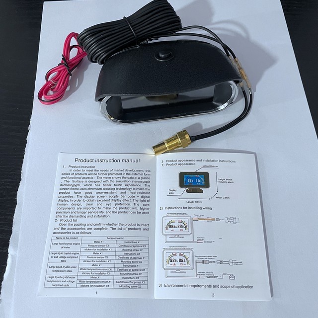 Car water temperature meter modified universal 12V24V high-precision excavator forklift truck horizontal LCD water temperature voltmeter 
Car water temperature meter modified universal 12V24V high-precision excavator forklift truck horizontal LCD water temperature voltmeter