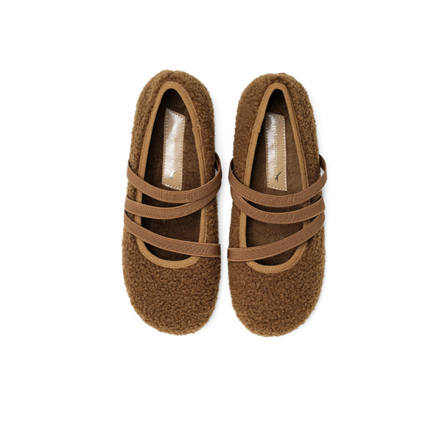 Red Dragonfly Furry Shoes Women's Autumn and Winter New Slip-on Women's Shoes Flat-soled Beanie Shoes Soft-soled Plush Mary Jane Shoes Red Dragonfly Furry Shoes Women's Autumn and Winter New Slip-on Women's Shoes Flat-soled Beanie Shoes Soft-soled Plush Mary Jane Shoes