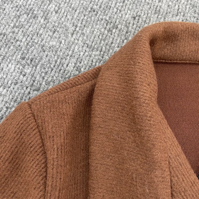 E6021 autumn new women's clothing, literary temperament, solid color imitation wool jacket, thin pit strips, no button commuter suit E6021 autumn new women's clothing, literary temperament, solid color imitation wool jacket, thin pit strips, no button commuter suit