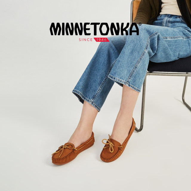 MINNETONKA mini Thangka retro matte Niubago doodles shoes soft flat sole light mouth single shoes loafers women MINNETONKA mini Thangka retro matte Niubago doodles shoes soft flat sole light mouth single shoes loafers women