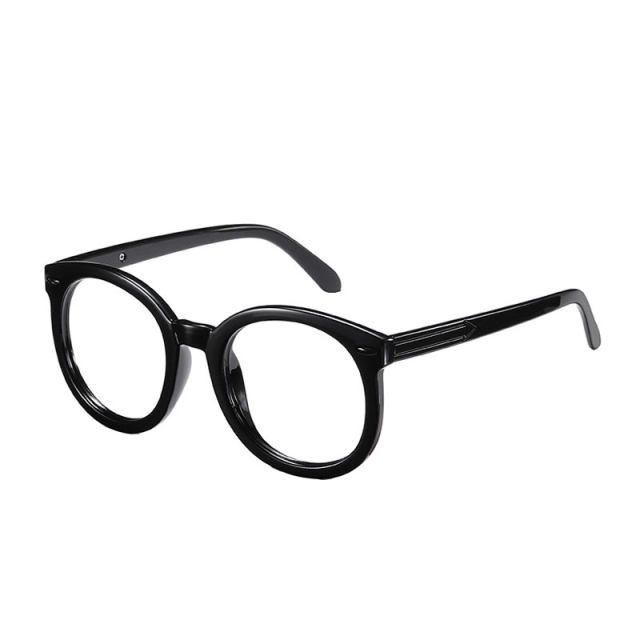 Zhao Lusi, the same glasses of glasses, black frame plain artifact rivets round box, myopia INS glasses box female Korean edition
 Zhao Lusi, the same glasses of glasses, black frame plain artifact rivets round box, myopia INS glasses box female Korean edition