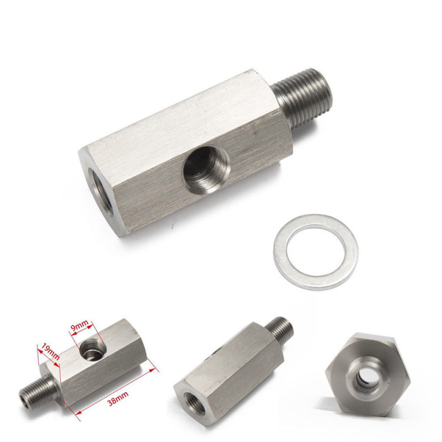 Automotive modified oil pressure gauge sensor connector 1/8NPT M10X1 stainless steel turbocharger joint tee 
Automotive modified oil pressure gauge sensor connector 1/8NPT M10X1 stainless steel turbocharger joint tee
