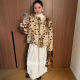 DEAR.XI leopard print closed eyes 2025 autumn and winter versatile warm temperament fur jacket 2350# 
DEAR.XI leopard print closed eyes 2025 autumn and winter versatile warm temperament fur jacket 2350#