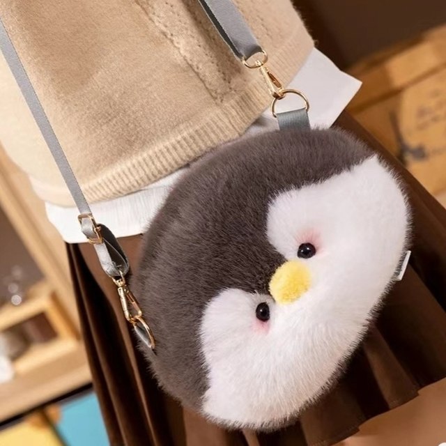 Cute Doll Penguin Bag Outing Boys and Children Plush Messenger Bag Girls Coin Purse Student Doll Backpack Cute Doll Penguin Bag Outing Boys and Children Plush Messenger Bag Girls Coin Purse Student Doll Backpack