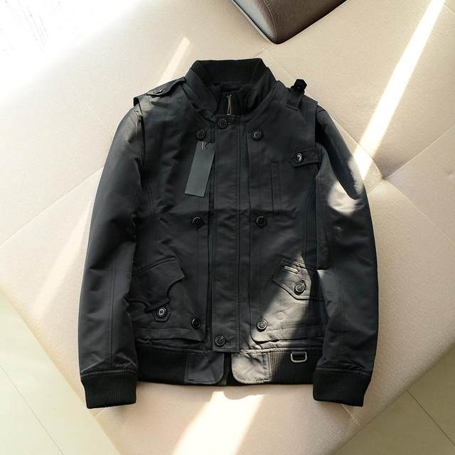 Early spring work jacket for men's spring and autumn multi-pocket short removable knitted collar stand collar export work jacket Early spring work jacket for men's spring and autumn multi-pocket short removable knitted collar stand collar export work jacket