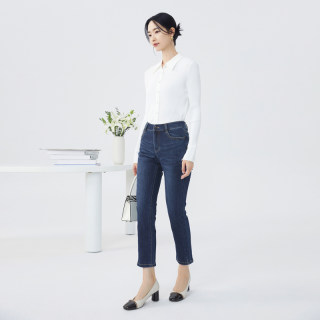 NAERSI/Naersi Cotton-Elastic Nine-Pince Washed Jeans for Women 2025 Early Autumn Slim Feet Pencil Pants NAERSI/Naersi Cotton-Elastic Nine-Pince Washed Jeans for Women 2025 Early Autumn Slim Feet Pencil Pants